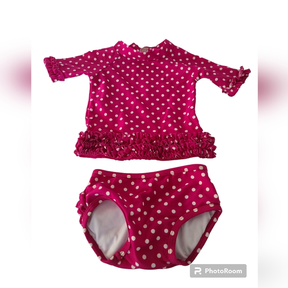 Ruffle Butts Summer Baby Girl Swimsuit 2pc Size 6-12M